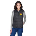 Core 365 Ladies' Prevail Packable Puffer Vest with Embroidered Foster Farms Logo **MINIMUM QUANTITY 12 PIECES**