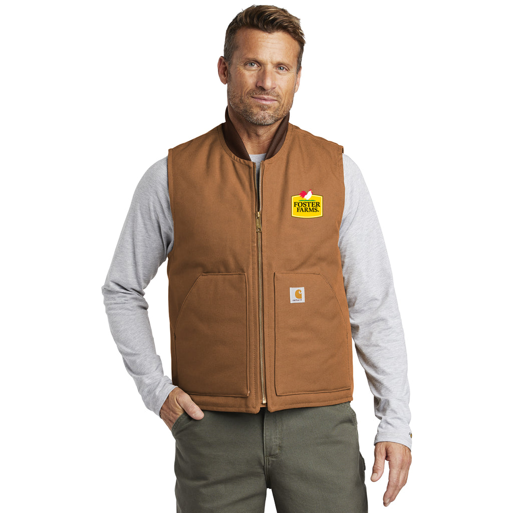Carhartt ® Duck Vest with Embroidered Foster Farms Logo **MINIMUM QUANTITY  12 PIECES**