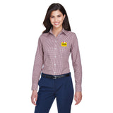 Devon & Jones Ladies' Crown Woven Collection™ Gingham Check with Embroidered Foster Farms Logo **MINIMUM QUANTITY 12 PIECES**