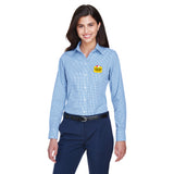 Devon & Jones Ladies' Crown Woven Collection™ Gingham Check with Embroidered Foster Farms Logo **MINIMUM QUANTITY 12 PIECES**