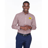 Devon & Jones Men's Crown Woven Collection™ Gingham Check with Embroidered Foster Farms Logo **MINIMUM QUANTITY 12 PIECES**