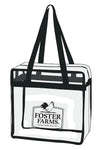 Clear Zippered Tote Bag With Foster Farms Logo **MINIMUM QUANTITY 50 PIECES**