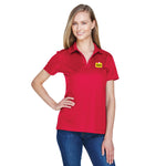 Devon & Jones CrownLux Performance™ Ladies' Plaited Polo with Embroidered Foster Farms Logo **MINIMUM QUANTITY 12 PIECES**