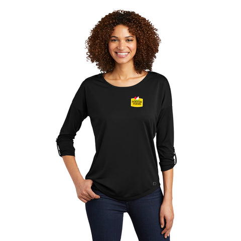 OGIO® Ladies Gravitate Scoop 3/4-Sleeve with Embroidered Foster Farms Logo **MINIMUM QUANTITY 12 PIECES**