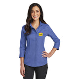 Red House® Ladies 3/4-Sleeve Nailhead Non-Iron Shirt with Embroidered Foster Farms Logo **MINIMUM QUANTITY 12 PIECES**