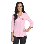 Red House® Ladies 3/4-Sleeve Nailhead Non-Iron Shirt with Embroidered Foster Farms Logo **MINIMUM QUANTITY 12 PIECES**