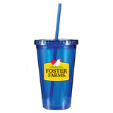 16 oz. Victory Acrylic Tumbler with Straw Lid With Full Color Foster Farms Logo **MINIMUM QUANTITY 48 PIECES**